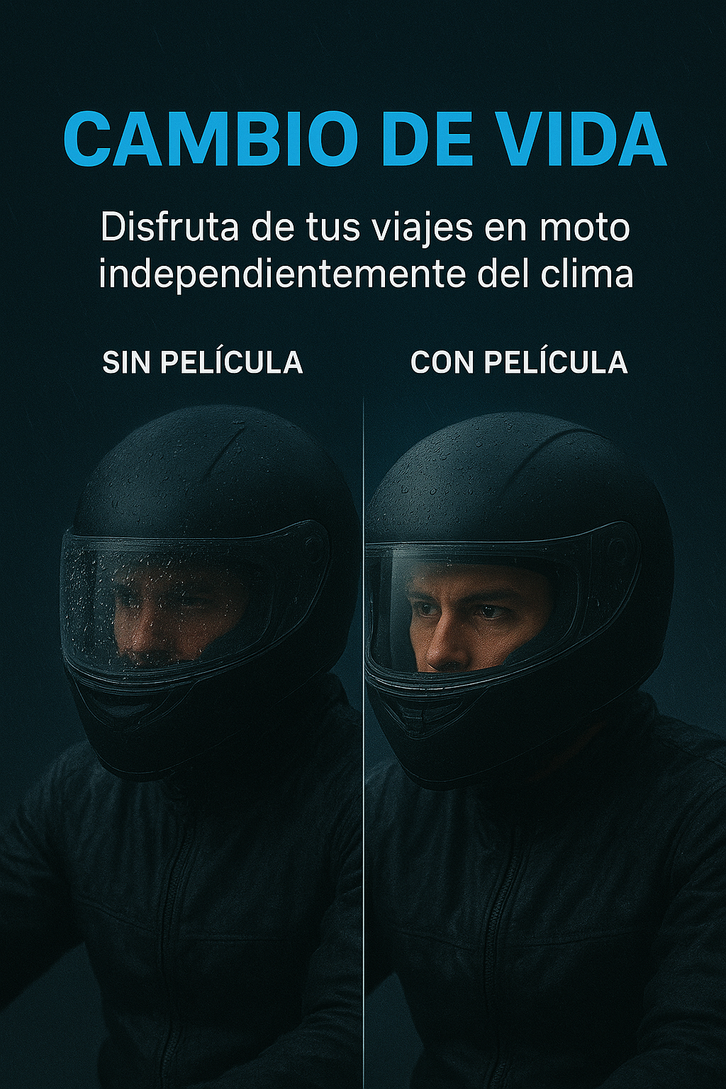 Pelicula Anti Lluvia Adhesiva Para Casco - Image 2