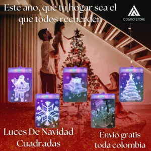 Luces Cuadradas Led Temática Navideña